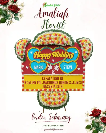 Papan Bunga Pernikahan Tenjolaya